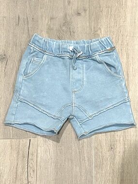 ZARA Boys Light Wash Sweat Shorts Size 4 (104 cm)